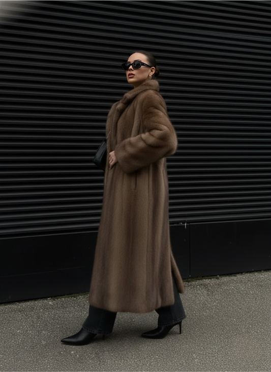 Luxe Contrast Faux Fur Coat