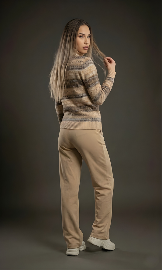 Wool Aura Colorblock Turtleneck