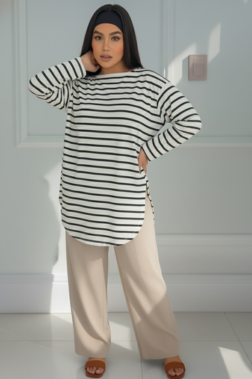 Elysian Striped Holiday Blouse