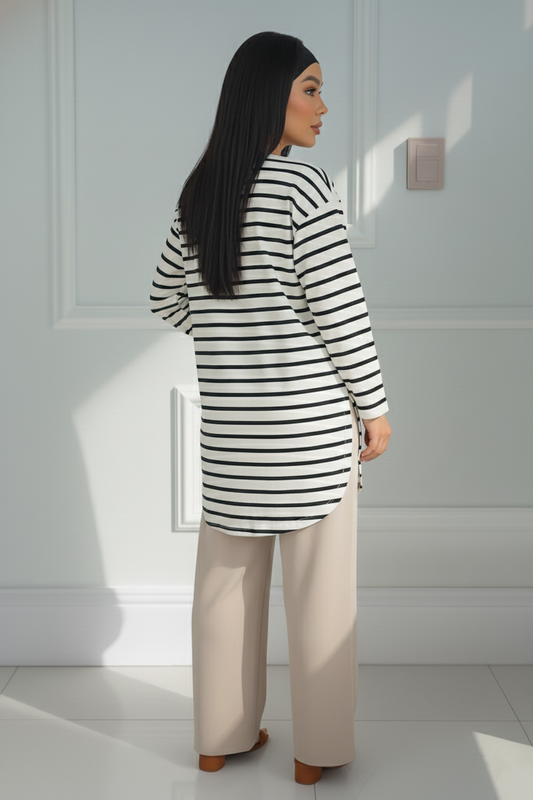 Elysian Striped Holiday Blouse