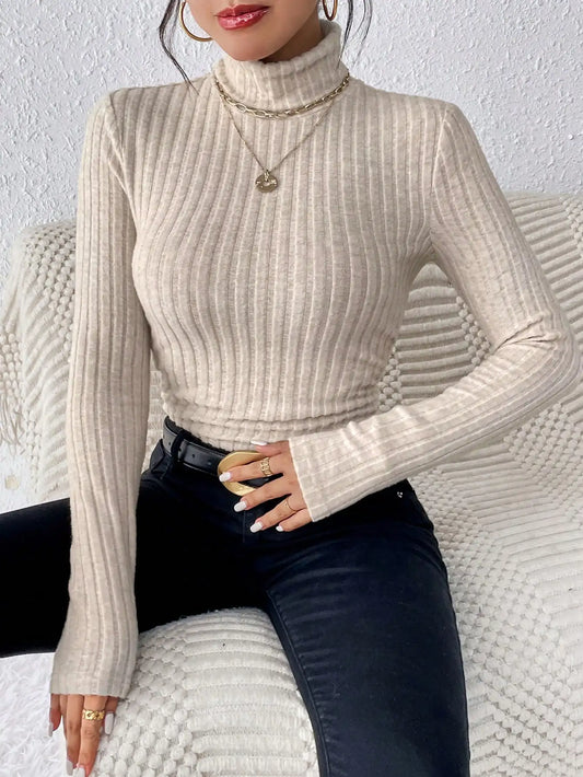 Plus Curve Ribbed Turtleneck
