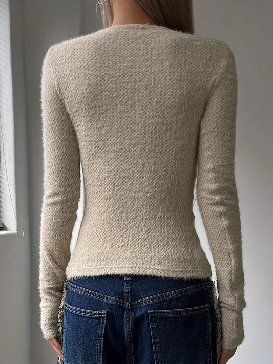 Cozy Slim Knit Pullover