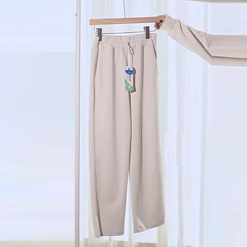 Sand Washed Modal Yoga Pants Women Air Layer High Waisted Leggings Loose Straight Leg Running Sports Leisure Pants