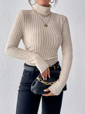 Plus Curve Ribbed Turtleneck